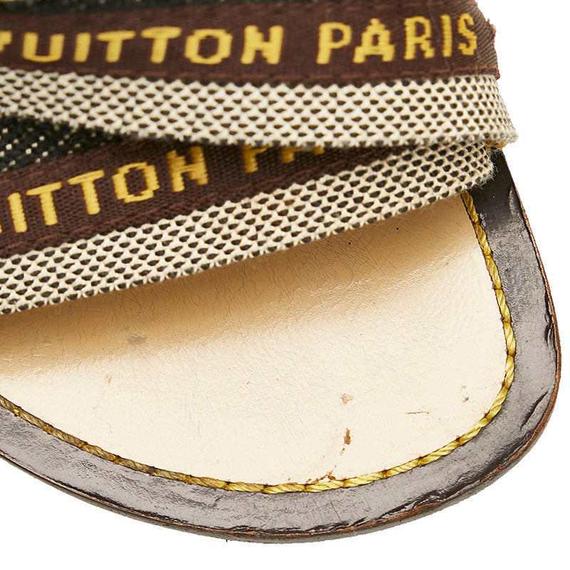 Louis Vuitton Louis Vuitton Sandals Leather/Candy Black Brown Ladies