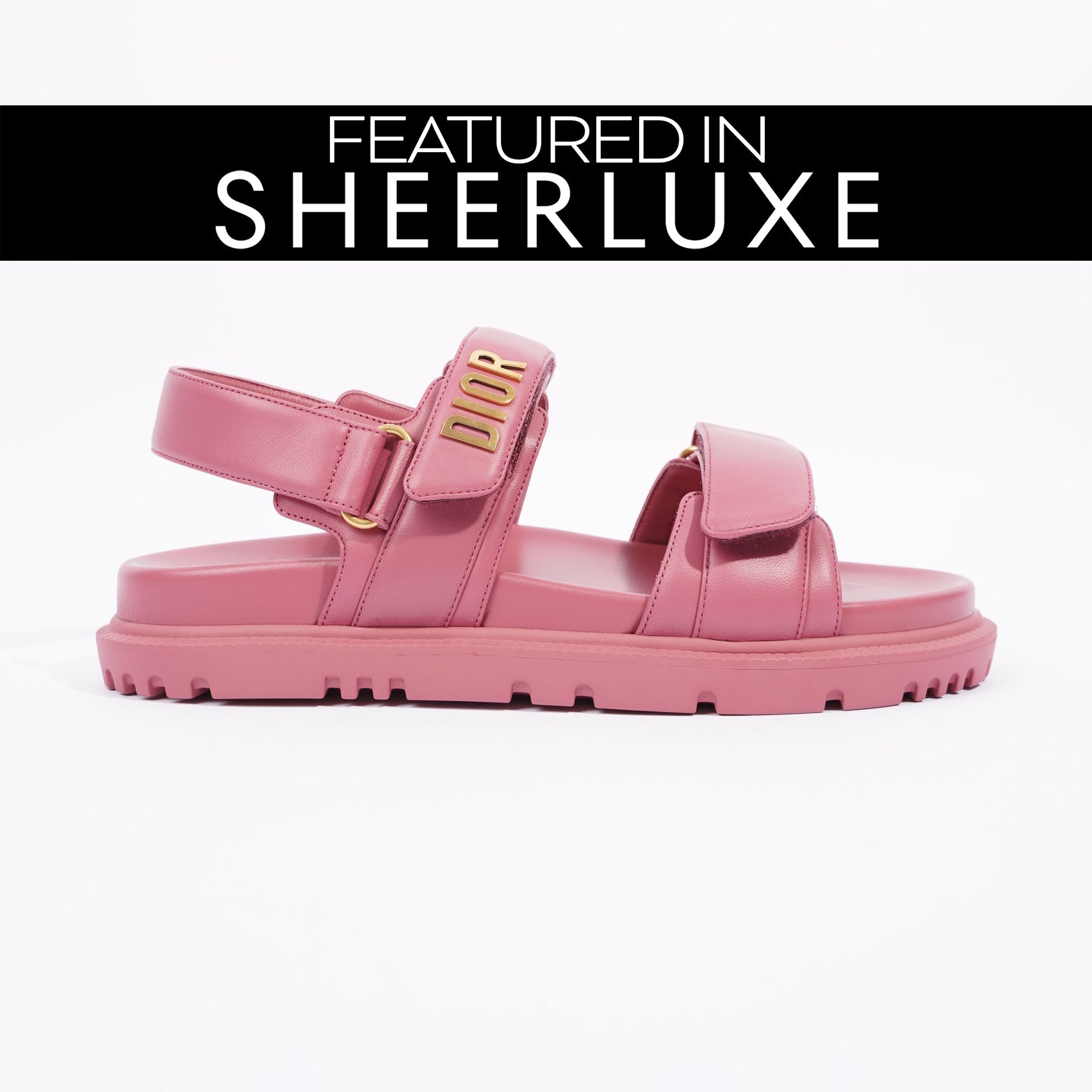 Christian Dior Womens Dioract Sandal Yarrow Pink EU 38  / UK 5