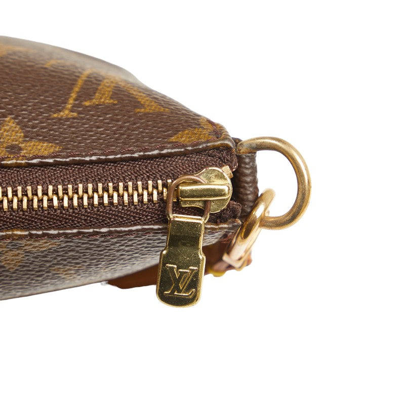 Louis Vuitton Monogram  Accessory Shoulder Bag Accessory Pocket M51980 Brown PVC Leather Ladies Louis Vuitton