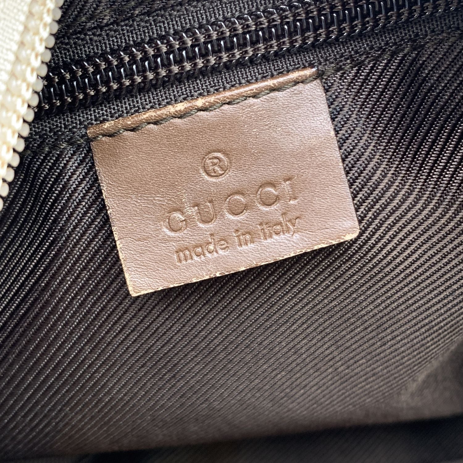 Gucci Vintage Brown Monogram Canvas Front Pocket Tote Bag