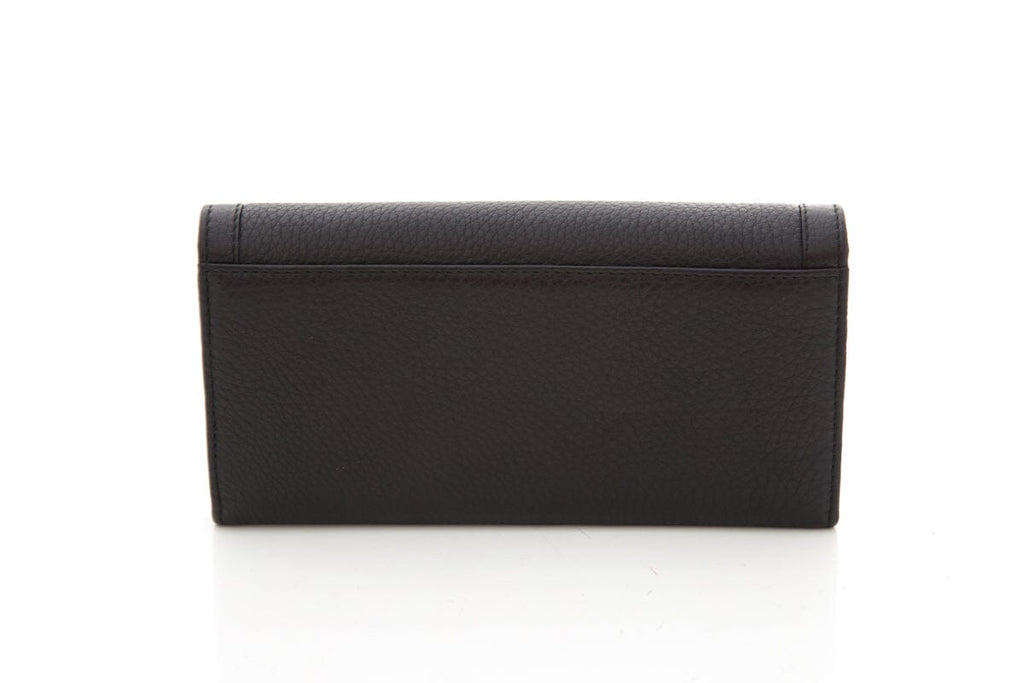 Gucci Black Tri-Fold Bamboo Leather Wallet