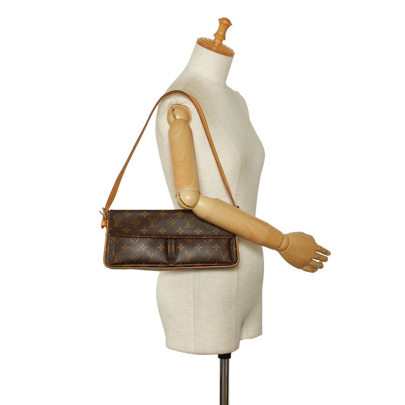 Louis Vuitton Monogram Vivace MM Shoulder Bag M51164 Brown PVC Leather  Louis Vuitton
