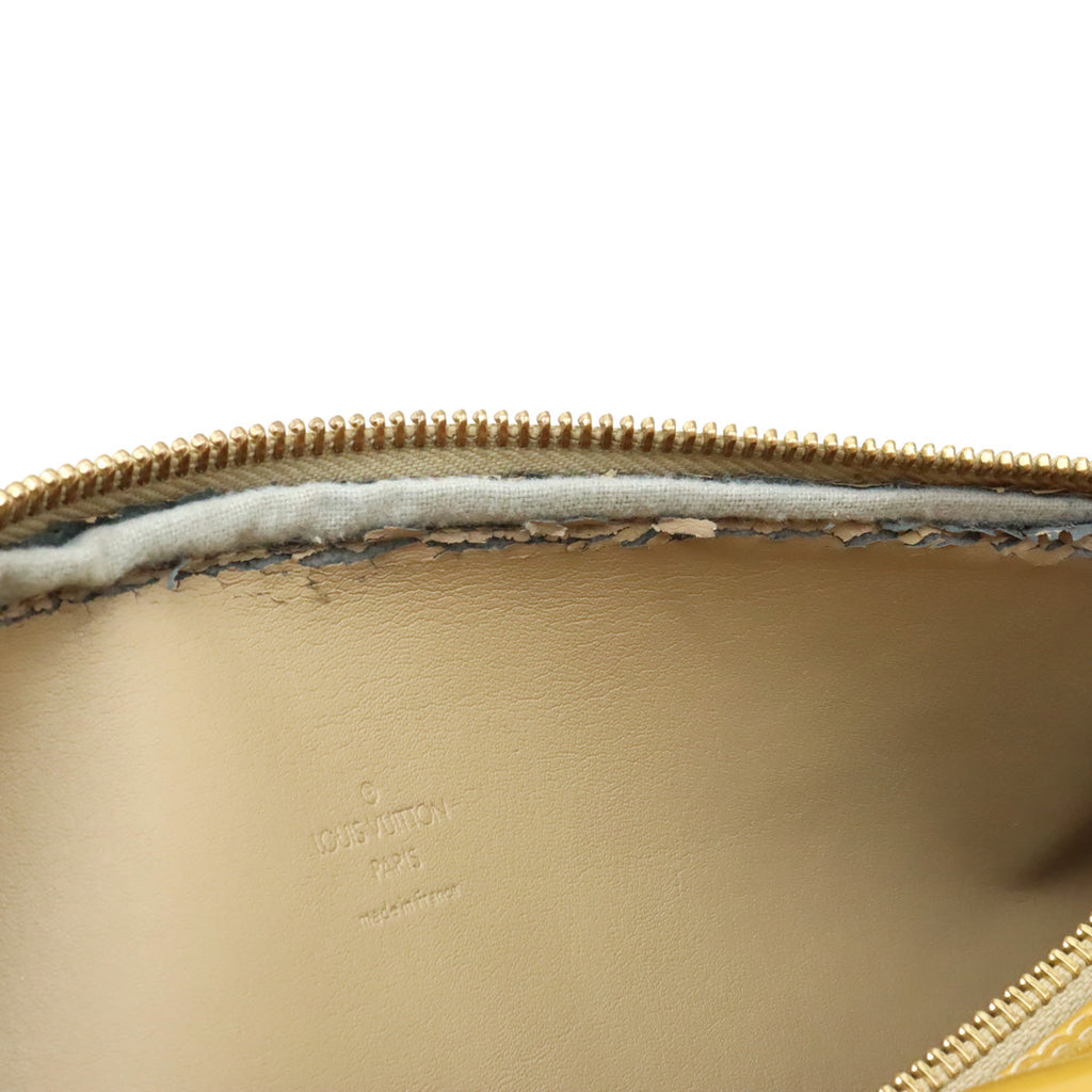 LOUIS VUITTON Louis Vuitton Monograms Verney Bedford Handbags Rolled Enamel Leather Beige Yellow Beige M91006