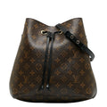 Louis Vuitton Monogram Neonoe Handbag M44020 Brown Noir Black PVC Leather  Louis Vuitton