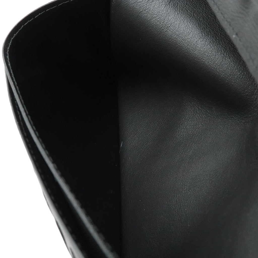 LOUIS VUITTON Louis Vuitton LV Aerogram Portfolio Brother NM 2 Folded Wallet 2 Folded Green Leather Noir Black M69980