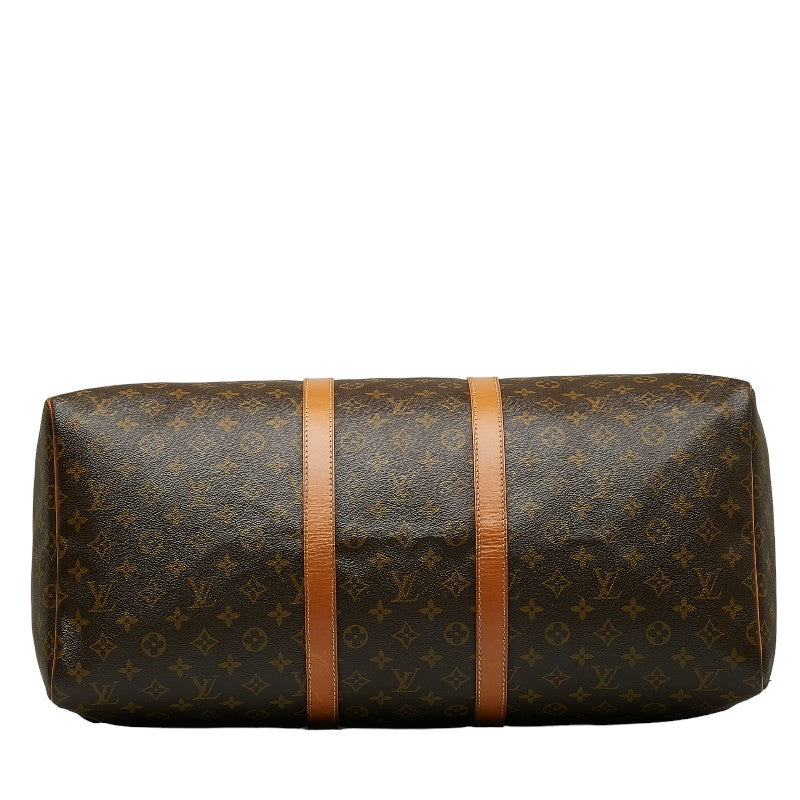 Louis Vuitton Monogram Keepall 55 Boston Bag Travel Bag M41424 Brown