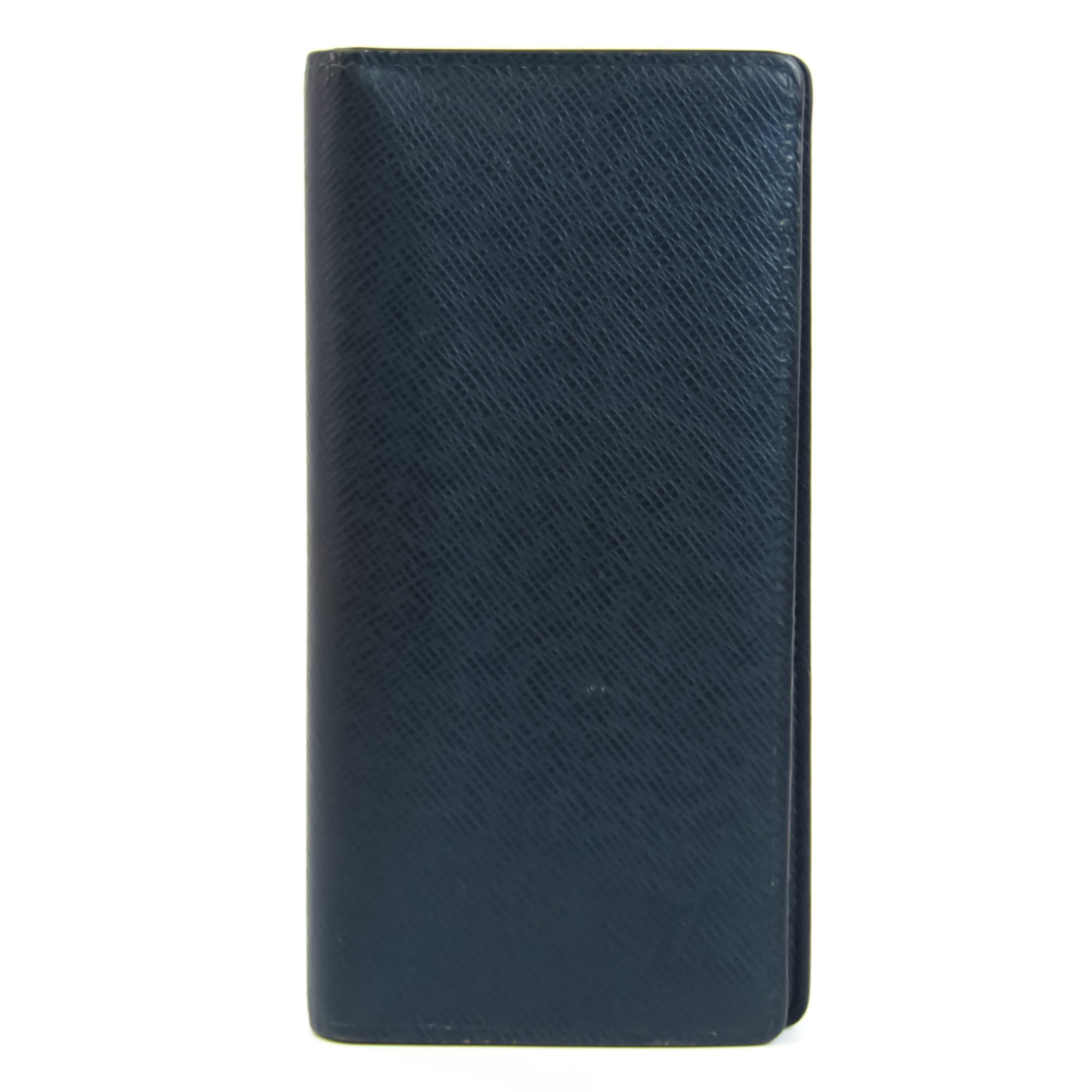Louis Vuitton Navy Leather Portefeuille Brazza wallet accessories