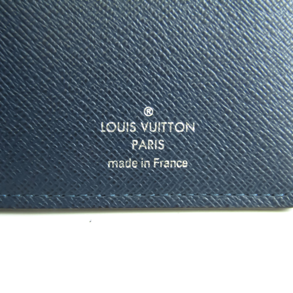 Louis Vuitton Navy Leather Portefeuille Brazza wallet accessories
