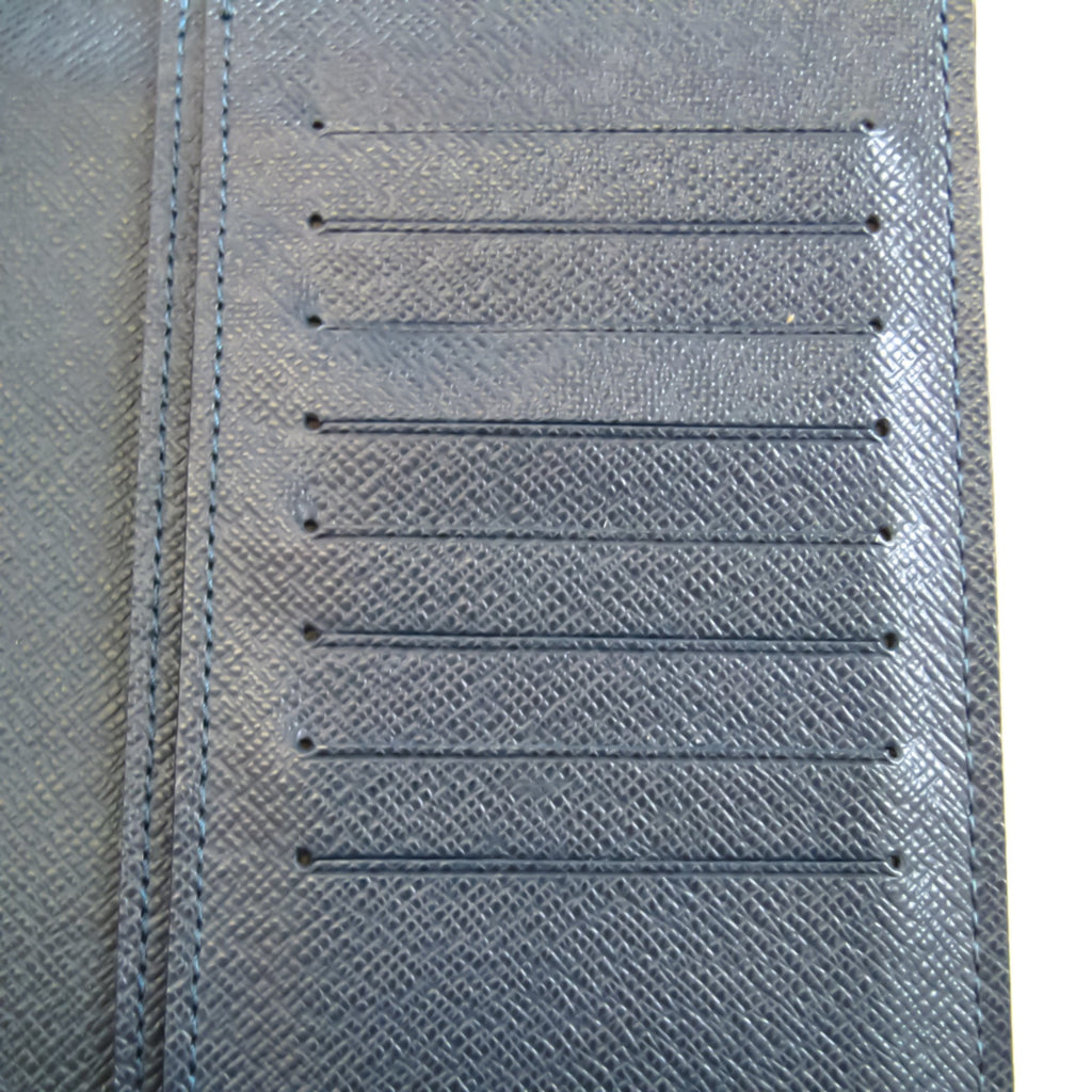 Louis Vuitton Navy Leather Portefeuille Brazza wallet accessories