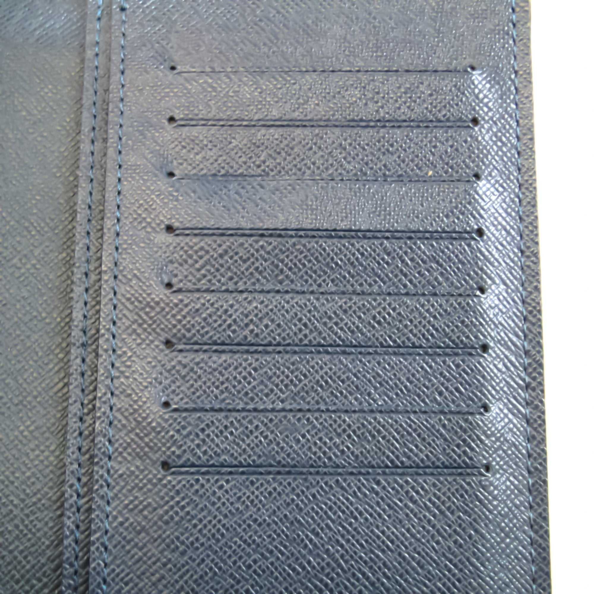 Louis Vuitton Navy Leather Portefeuille Brazza wallet accessories