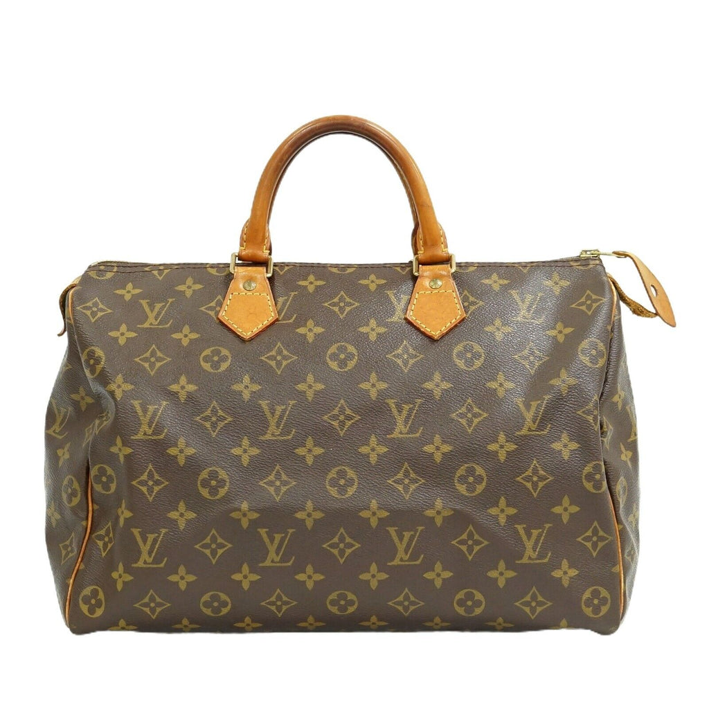 Louis Vuitton Brown Canvas Speedy 35 handbag bag