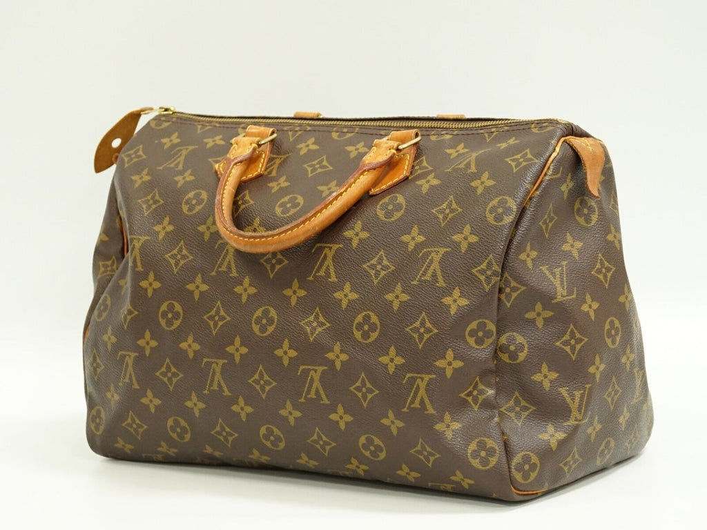 Louis Vuitton Brown Canvas Speedy 35 handbag bag