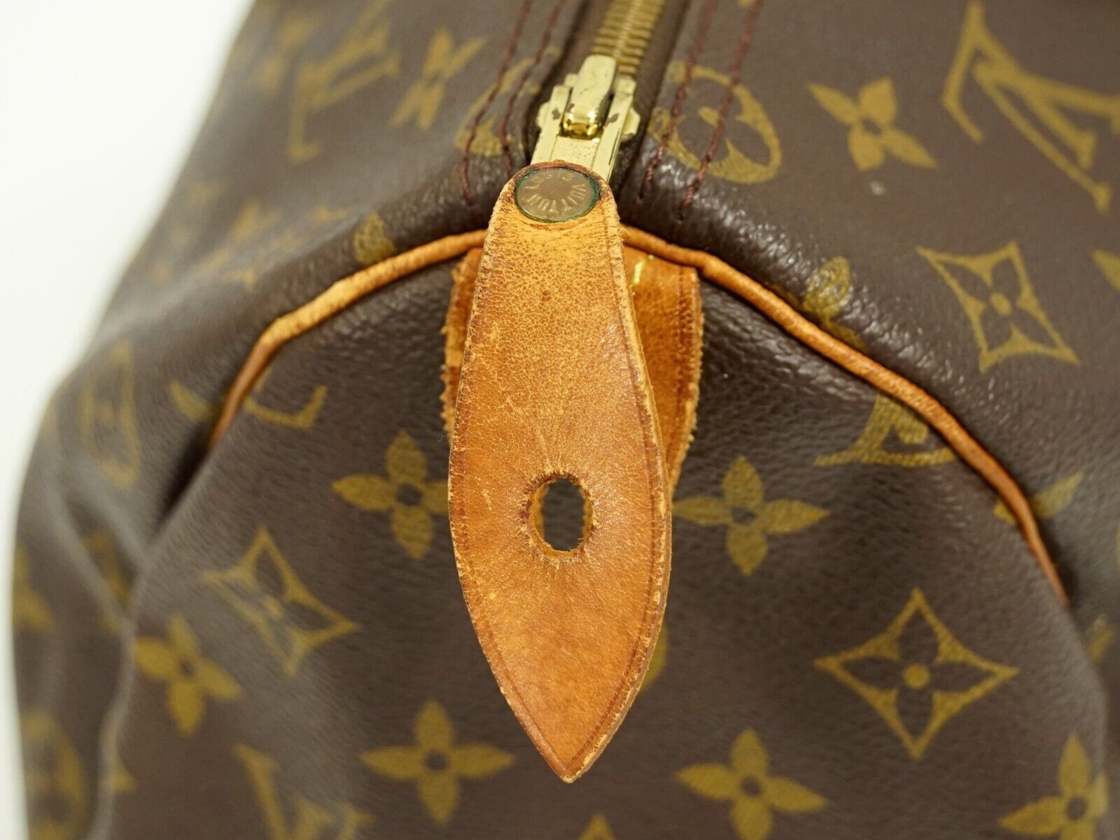 Louis Vuitton Brown Canvas Speedy 35 handbag bag