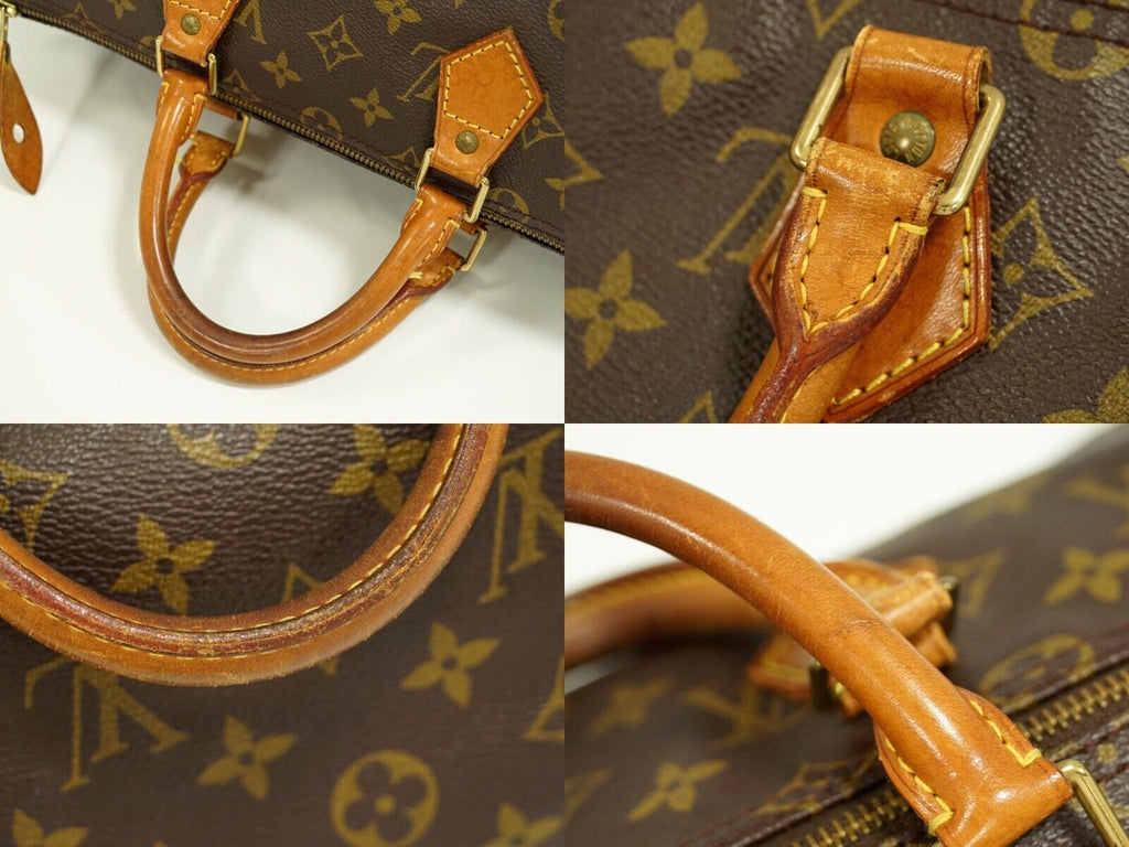 Louis Vuitton Brown Canvas Speedy 35 handbag bag