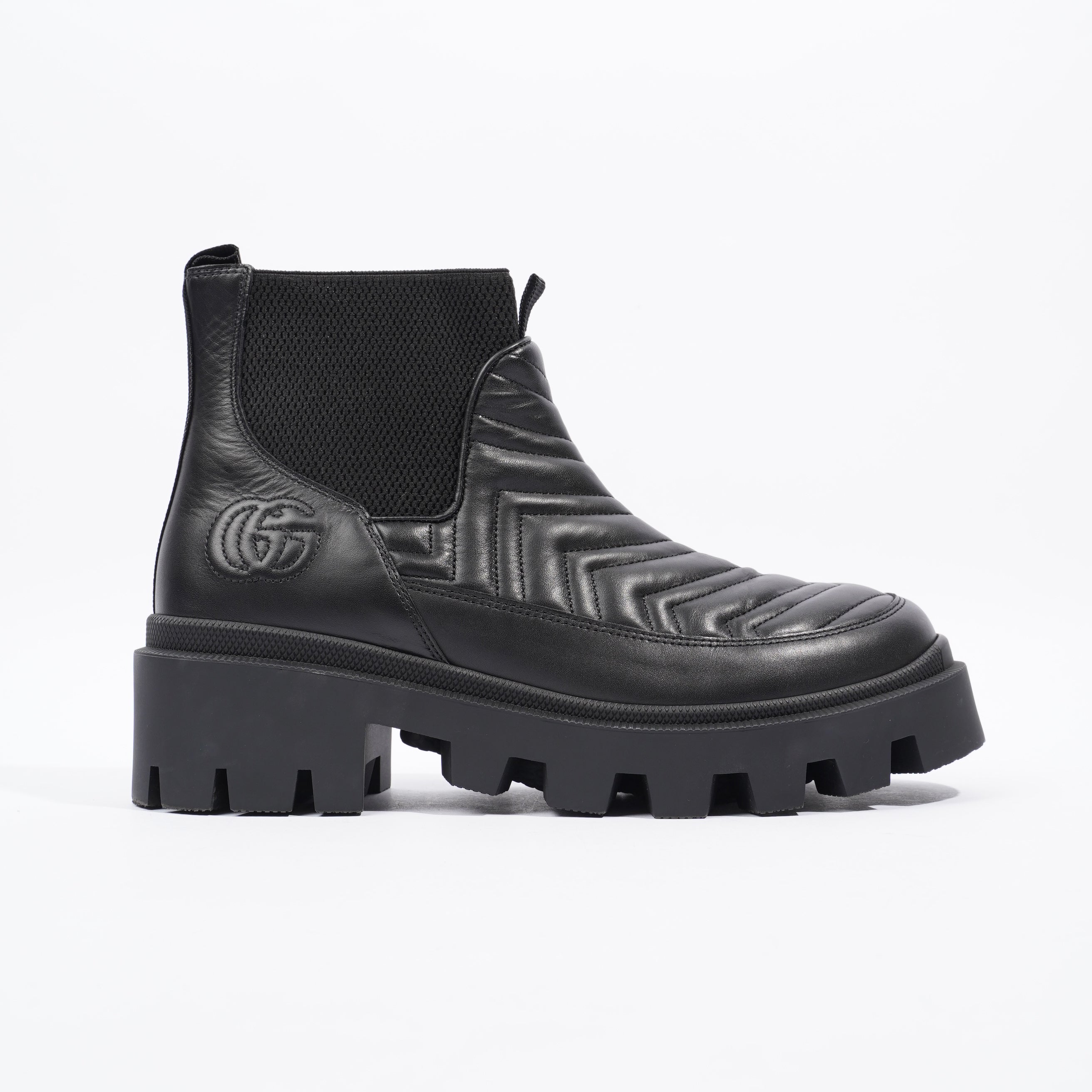 Gucci Nappa Matelasse Frances Black Leather EU 40 UK 7