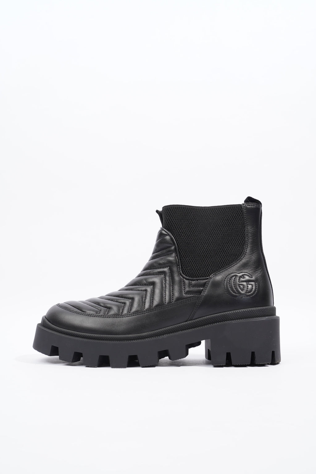 Gucci Nappa Matelasse Frances Black Leather EU 40 UK 7