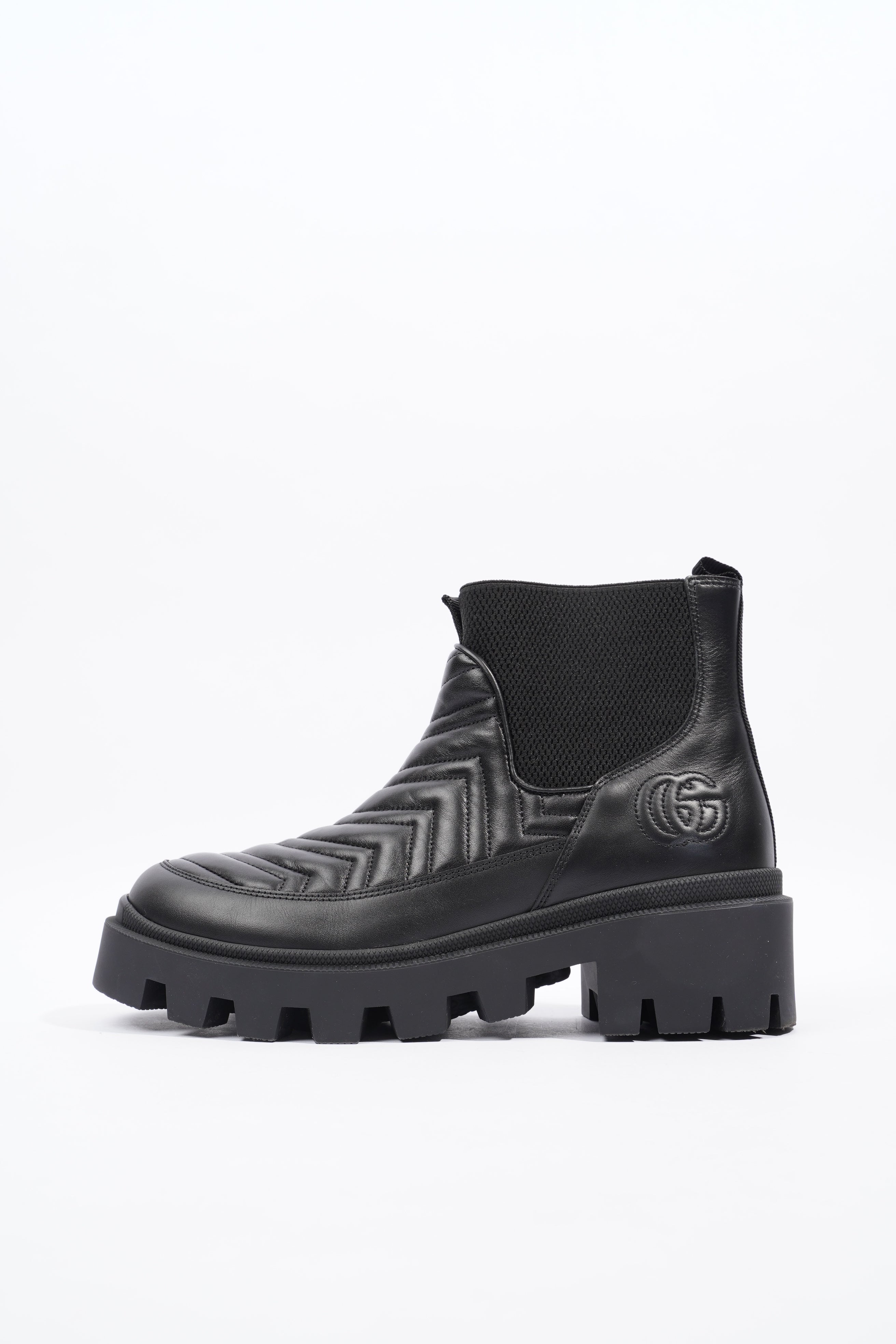 Gucci Nappa Matelasse Frances Black Leather EU 40 UK 7