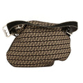 Fendi Black Leather Zucca Saddle Bag (4057006)