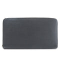 Louis Vuitton Black Leather Zippy organizer wallet accessories