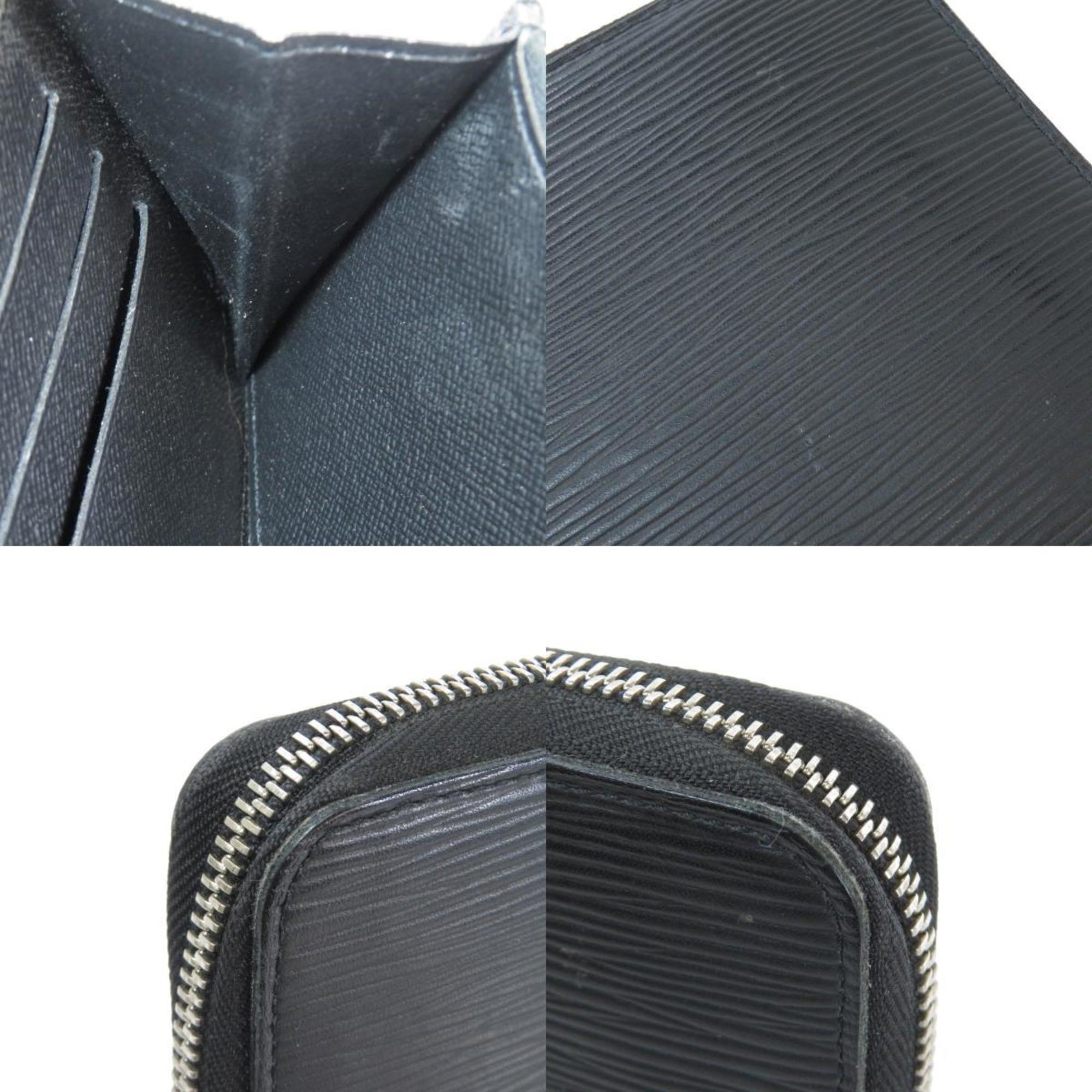 Louis Vuitton Black Leather Zippy organizer wallet accessories