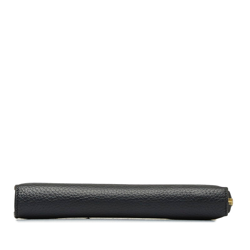 Louis Vuitton Portfolio Comet Roundfasner Long Wallet M63102 Black Leather  Louis Vuitton