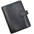 Louis Vuitton Black Leather Agenda cover wallet accessories