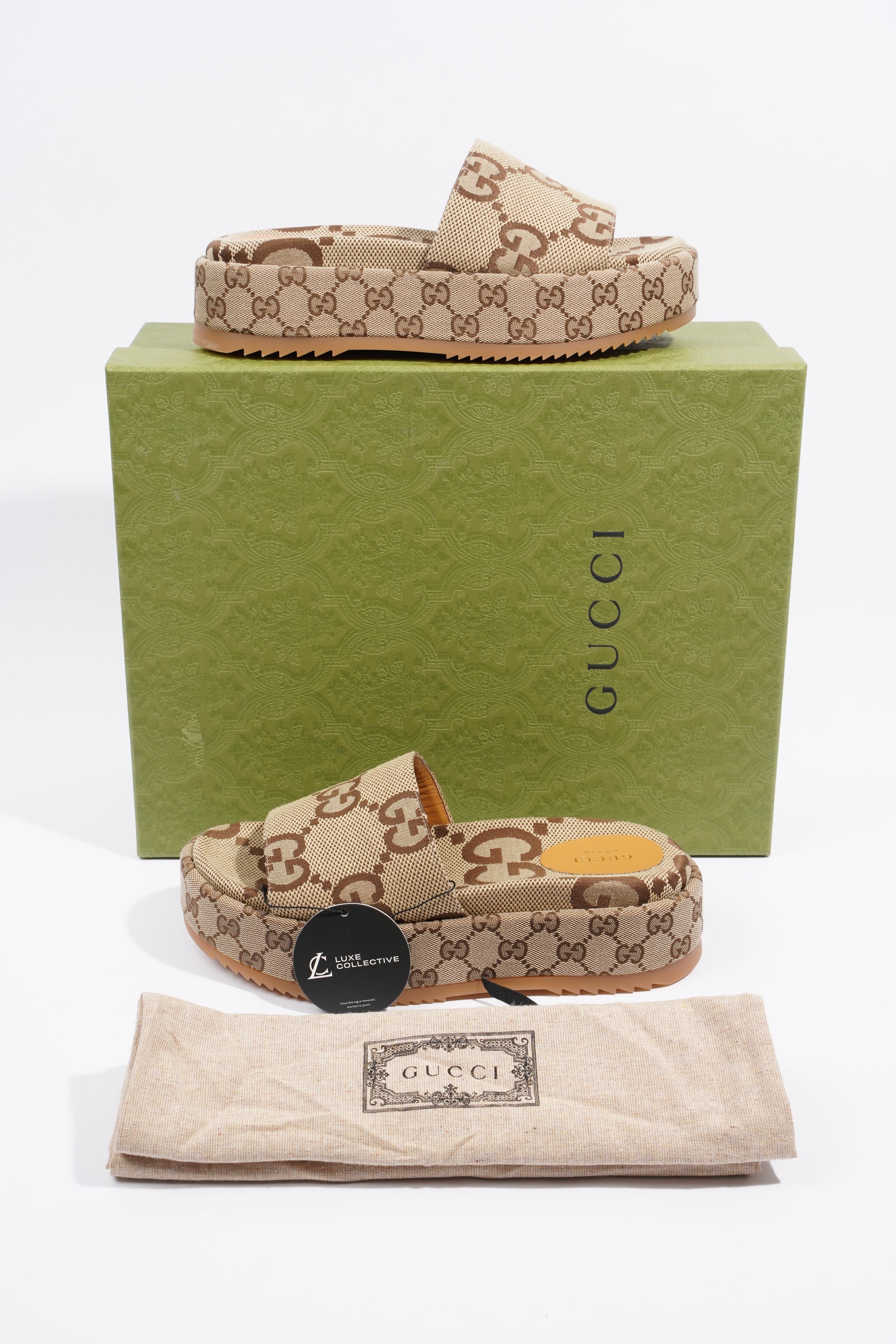 Gucci Platform Sandal Supreme Canvas EU 39 UK 6