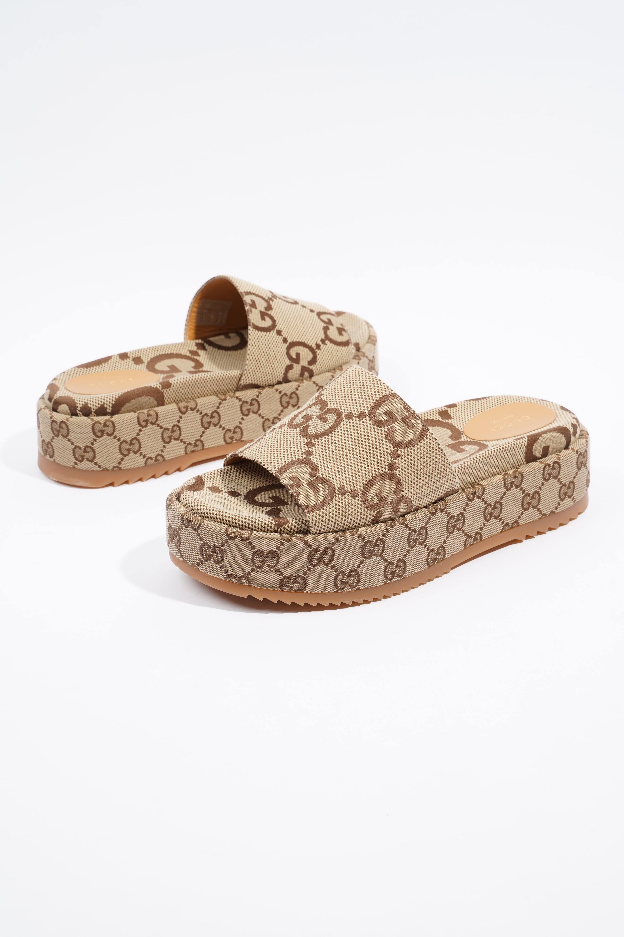 Gucci Platform Sandal Supreme Canvas EU 39 UK 6