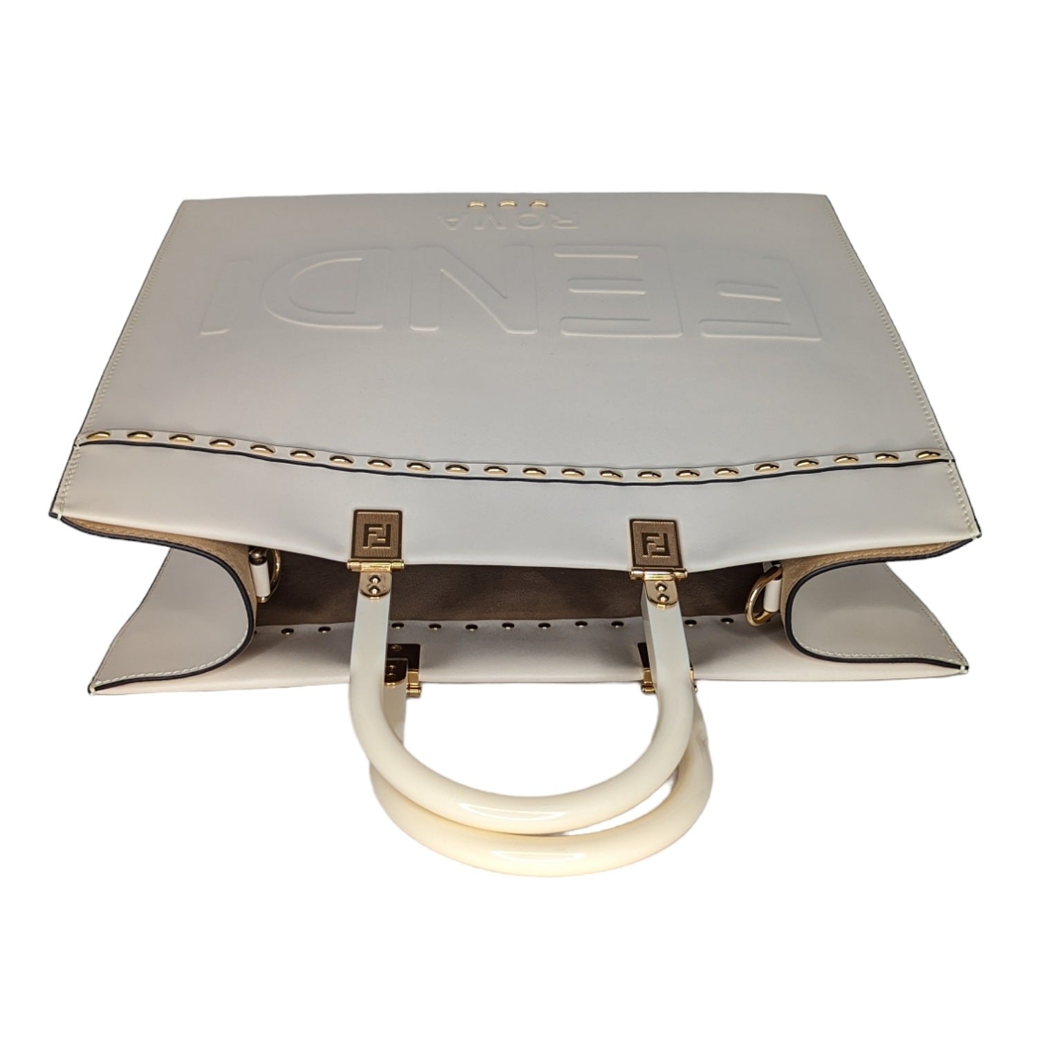 Fendi Sunshine Medium Creme Shopper Tote