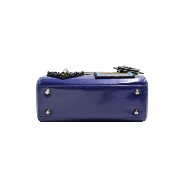 DIOR Mini Lady Bag - Embroidered Badges - Limited Edition Ss2014
