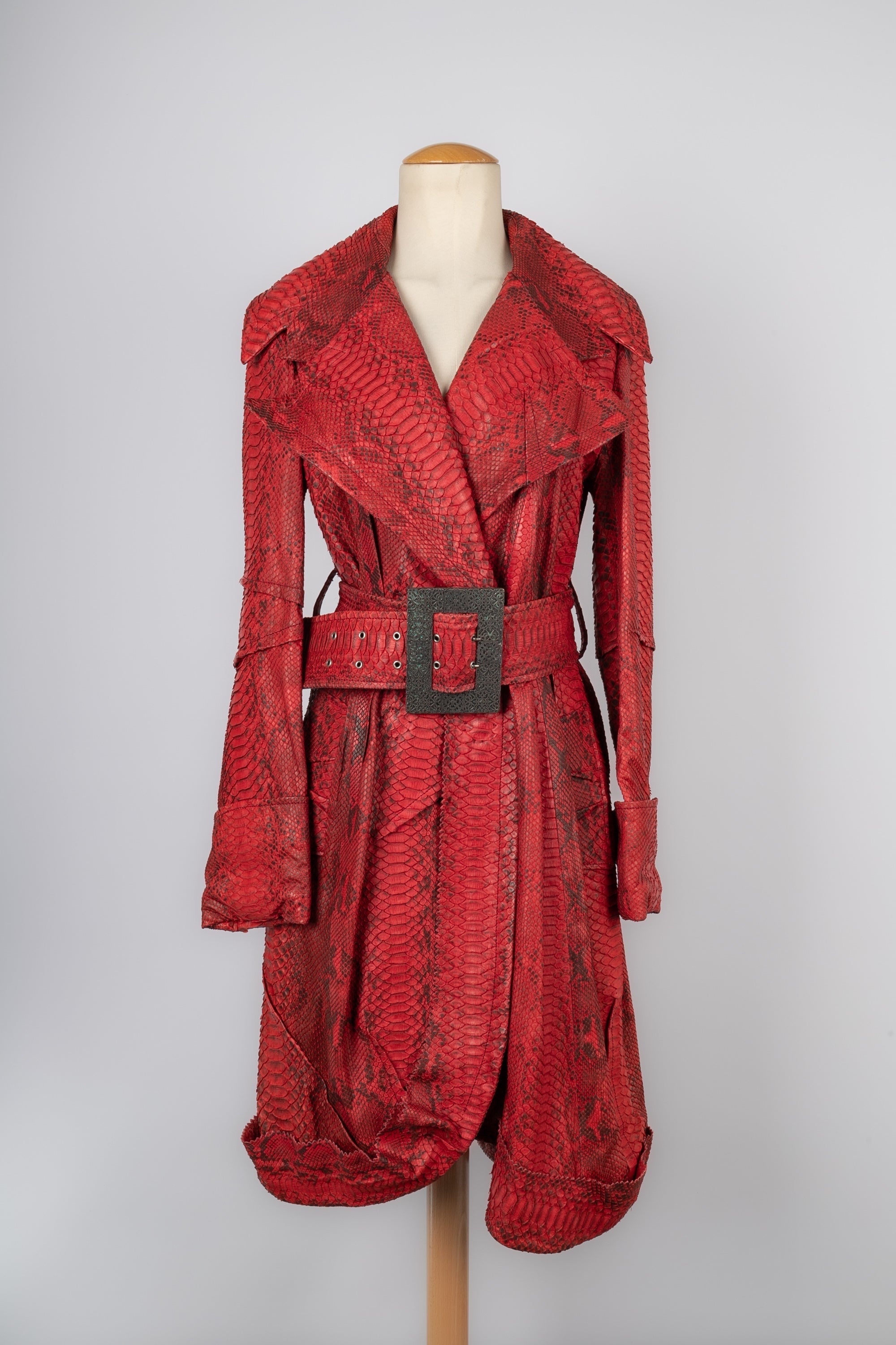 Manteau en python Dior
