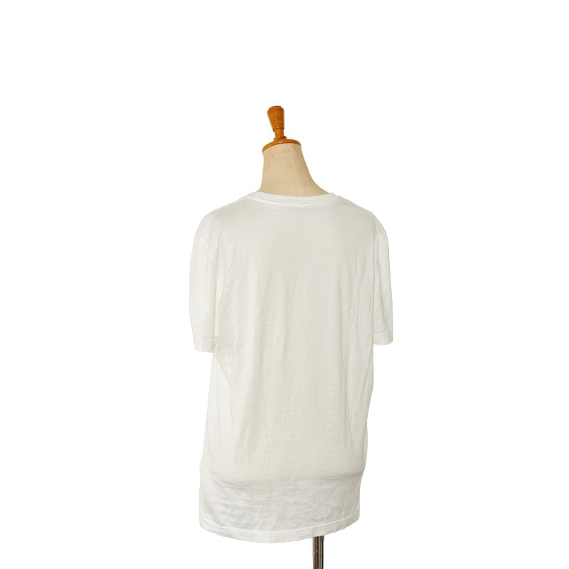LOUIS VUITTON Louis Vuitton Logo VCCM09 Half-Hand T-Shirt Cotton White Men's Hole