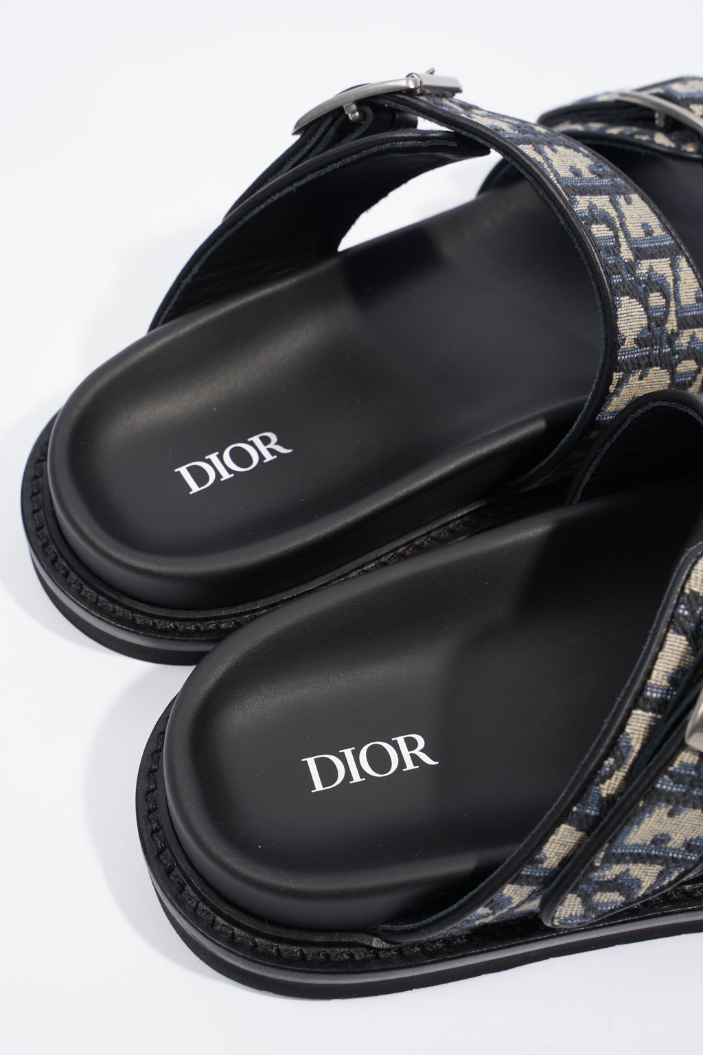 Christian Dior Aqua Double Band Sandal Oblique Canvas EU 42 UK 8