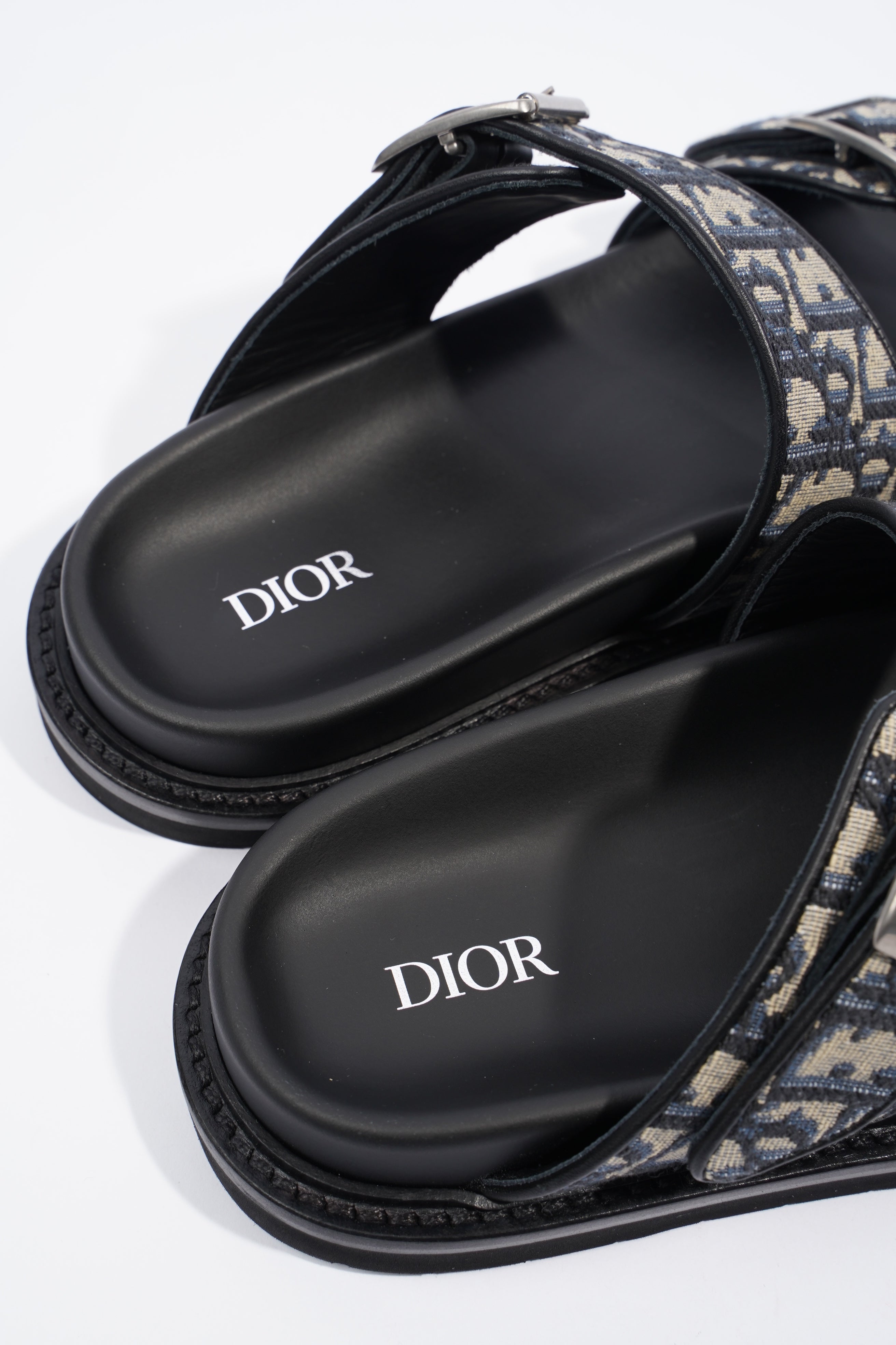 Christian Dior Aqua Double Band Sandal Oblique Canvas EU 42 UK 8