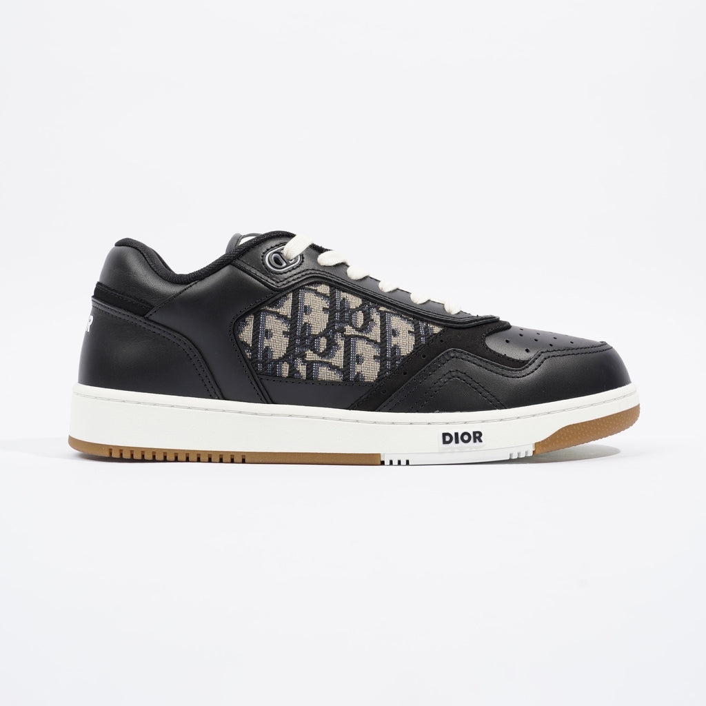 Christian Dior B27 Low-top Black / White / Navy Oblique Leather EU 41 UK 7