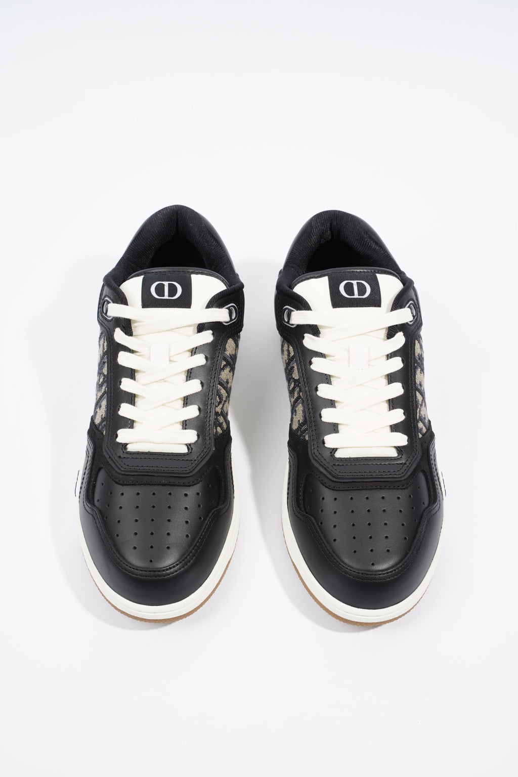 Christian Dior B27 Low-top Black / White / Navy Oblique Leather EU 41 UK 7
