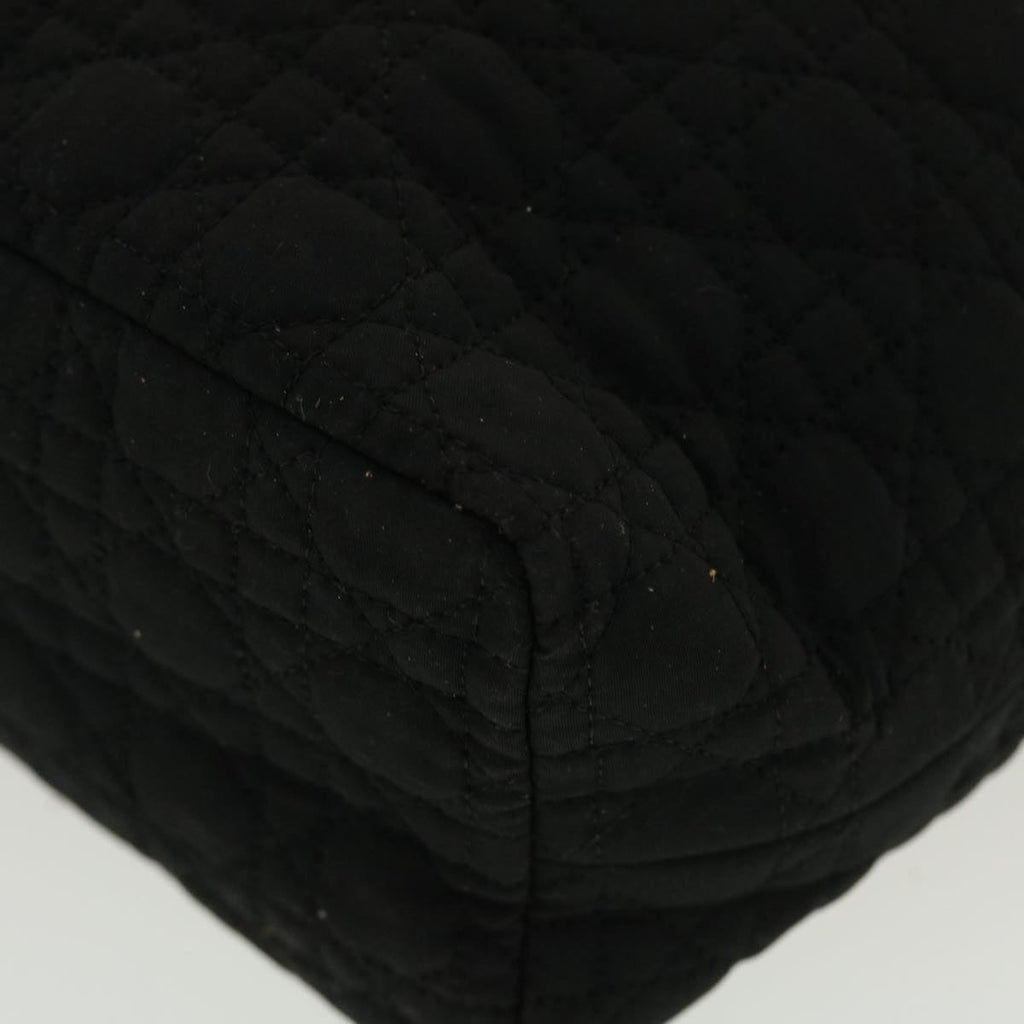 CHRISTIAN DIOR Hand Bag Nylon Black Auth 42707
