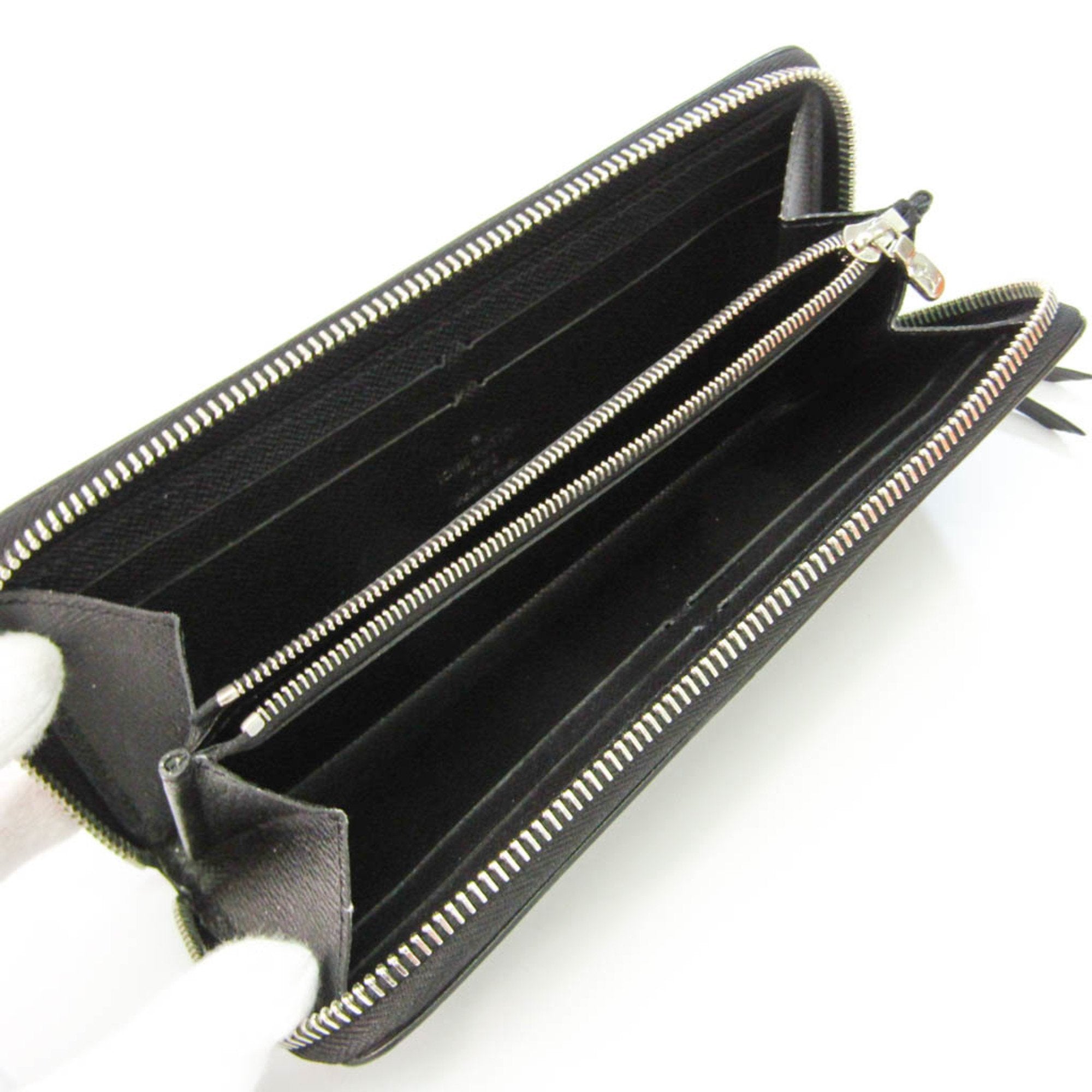 Louis Vuitton Black Leather Portefeuille Clemence wallet accessories