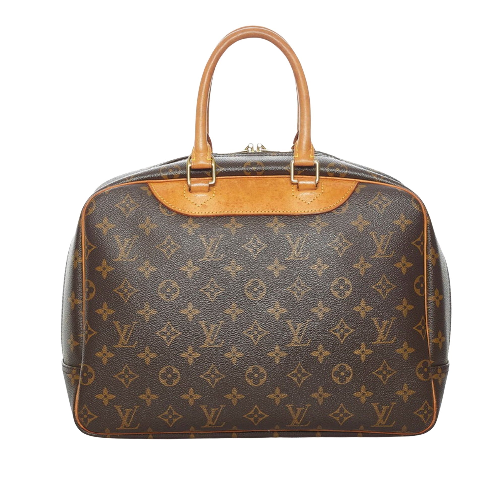 Louis Vuitton Brown Canvas Deauville handbag bag