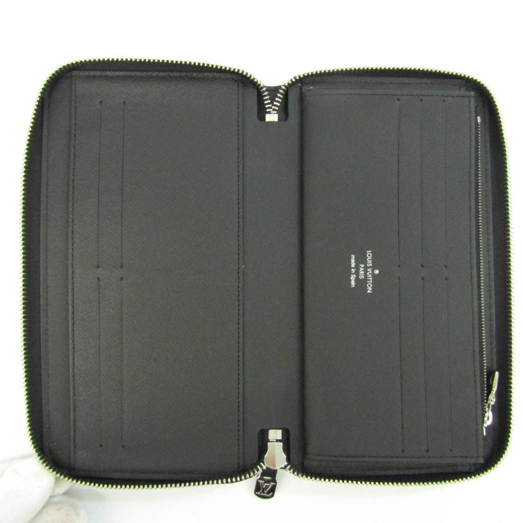 Louis Vuitton Black Leather Zippy organizer wallet accessories