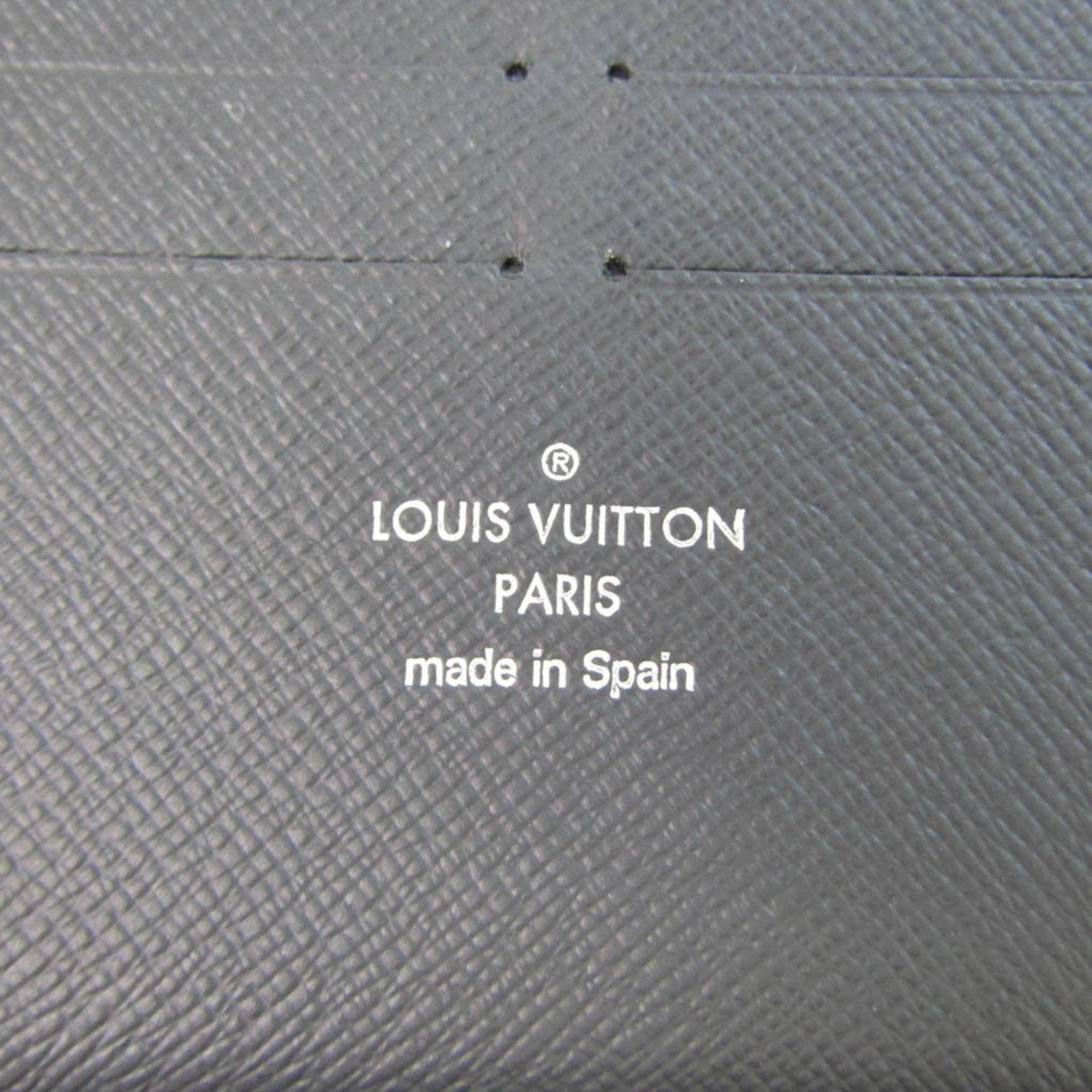 Louis Vuitton Black Leather Zippy organizer wallet accessories