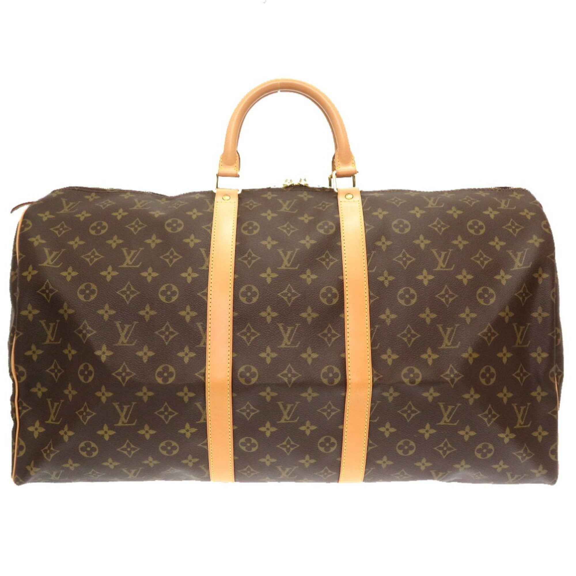 Louis Vuitton Brown Canvas Keepall 55 travel bag