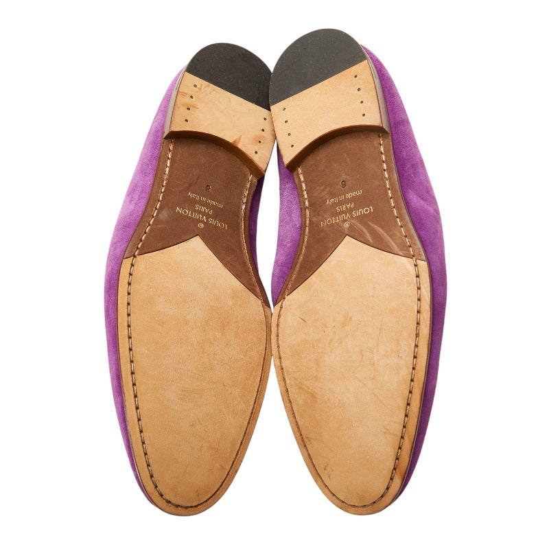Louis Vuitton Mens Loafers DI1118 Suede Purple