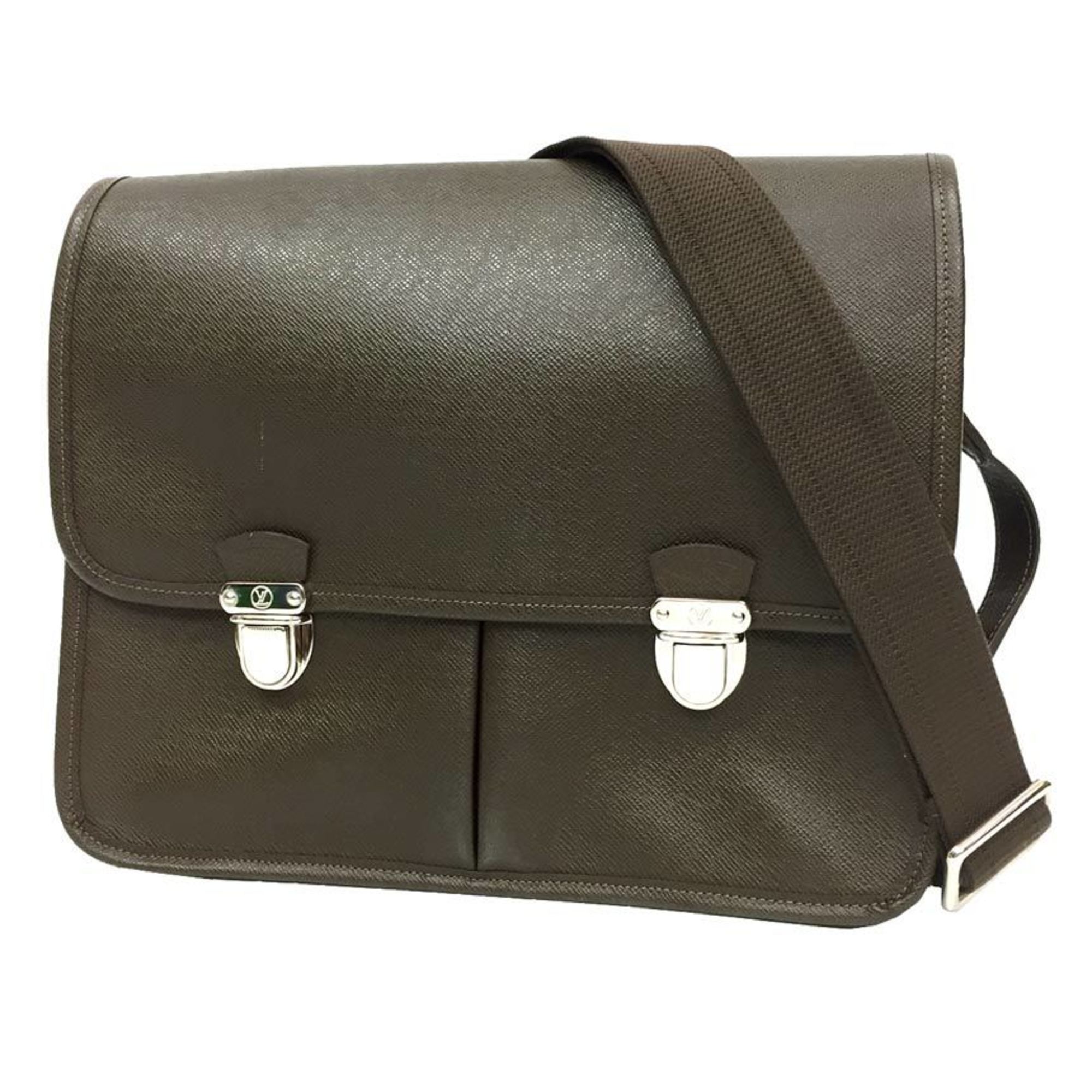 Louis Vuitton Brown Leather Alex messenger shopper bag