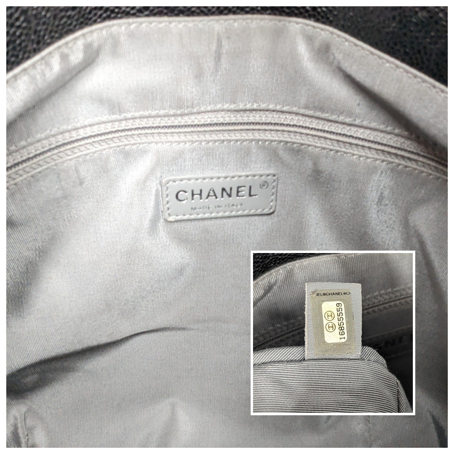 Chanel Elastic CC Flap Bag Glazed Caviar Hobo Shoulder Bag