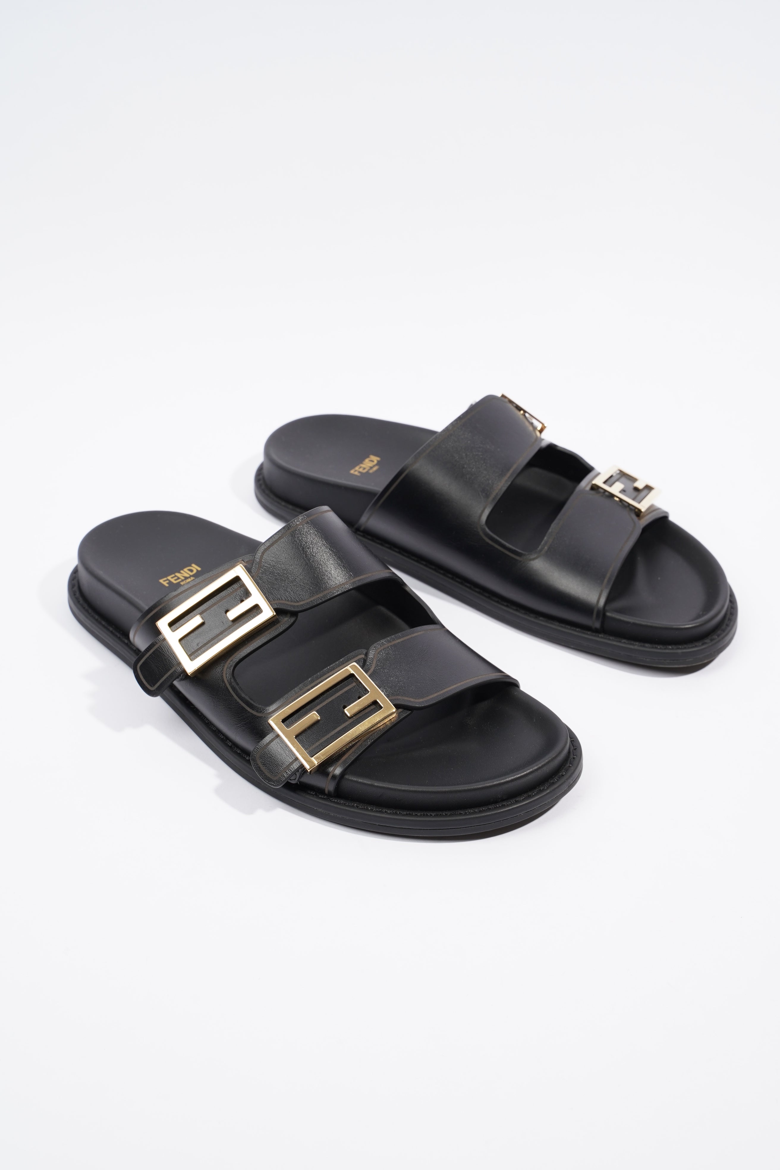 Fendi Feel Black Leather EU 40 UK 7