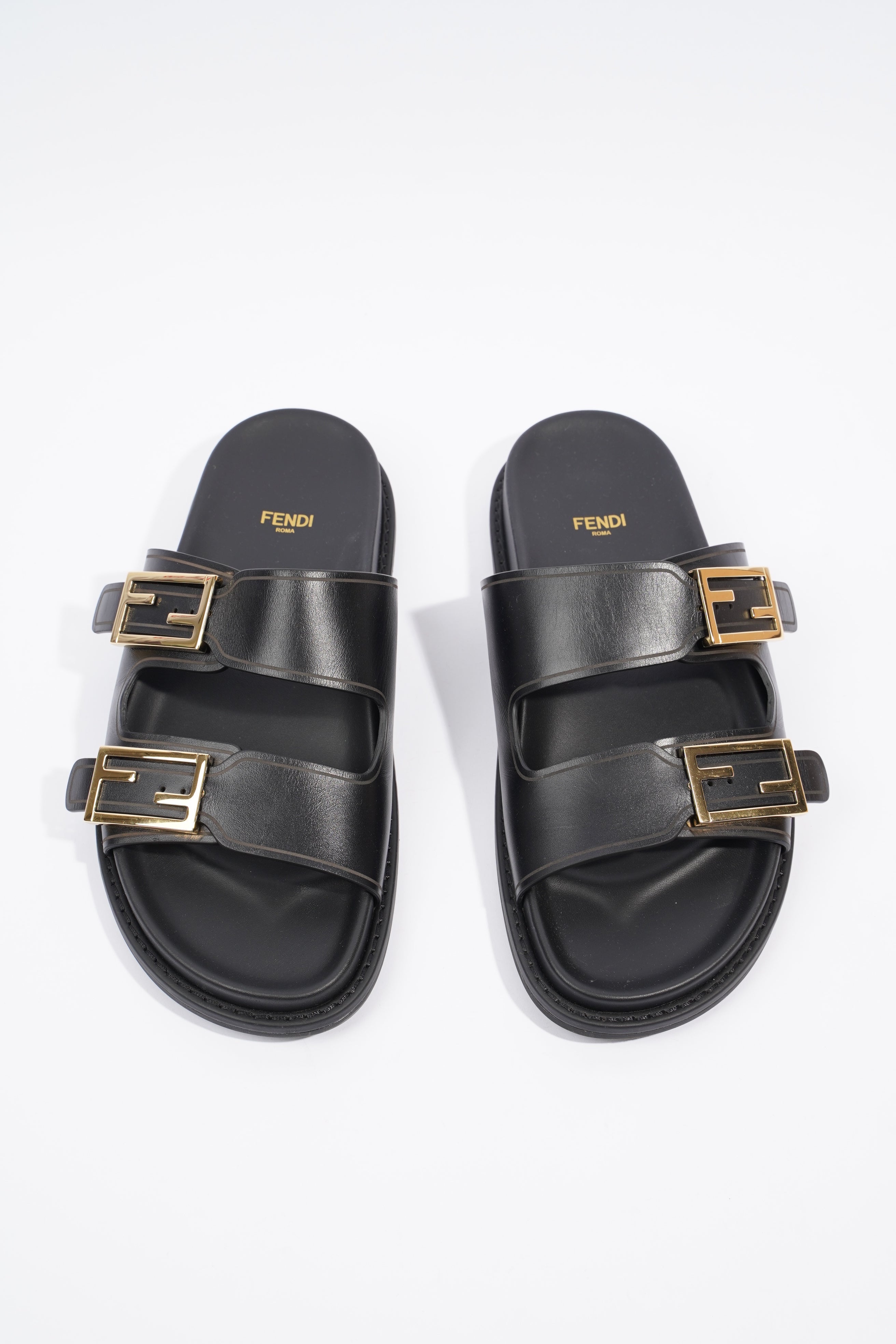Fendi Feel Black Leather EU 40 UK 7