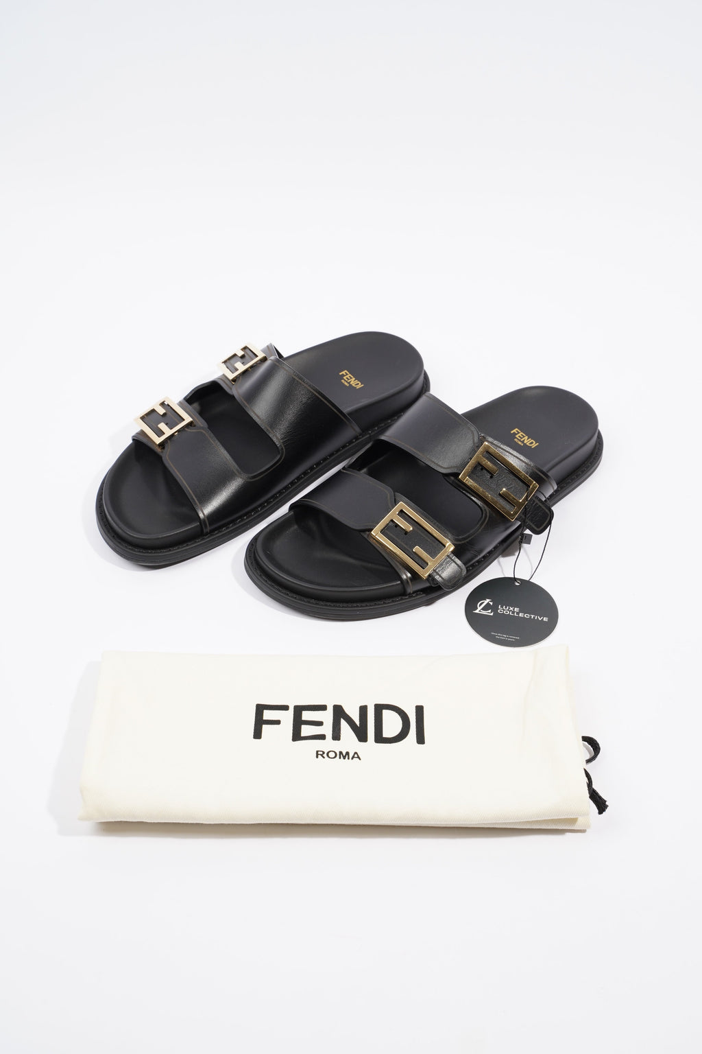Fendi Feel Black Leather EU 40 UK 7