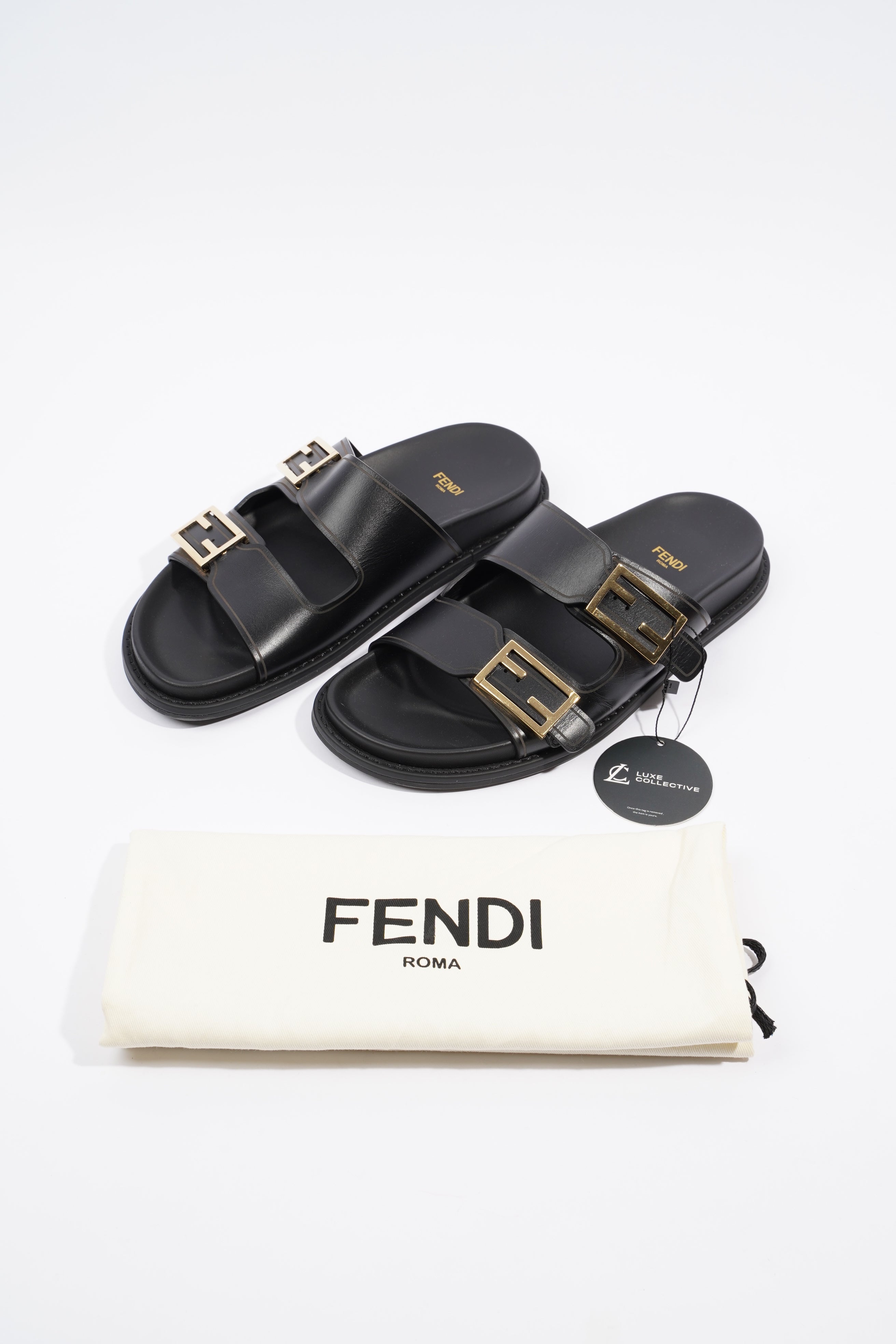Fendi Feel Black Leather EU 40 UK 7
