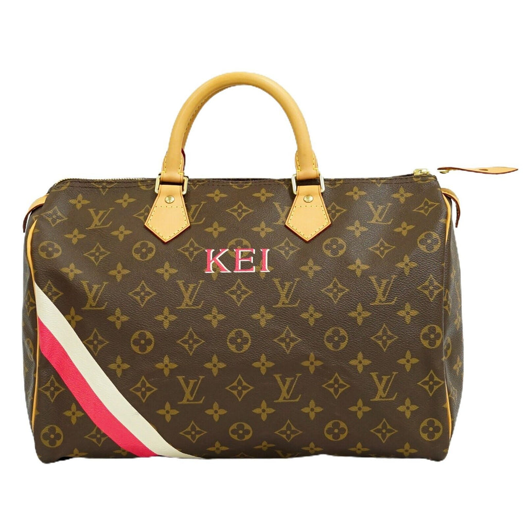Louis Vuitton Brown Canvas Speedy 35 handbag bag